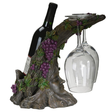 12.5" Bacchus Wine Bottle and Glass Holder - Magick Magick.com