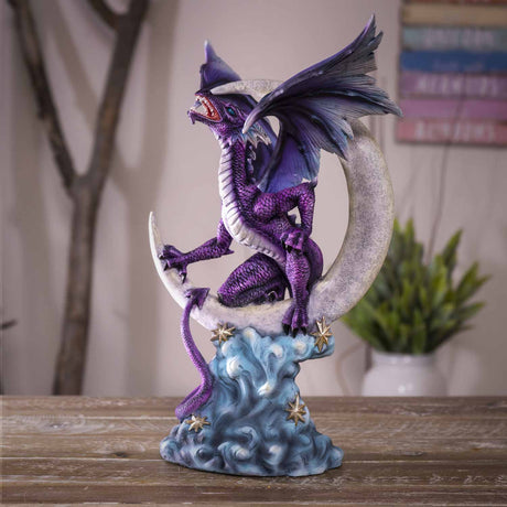 12.6" Crescent Moon Dragon Statue - Magick Magick.com