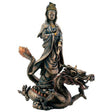 12.75" Kuan Yin with Dragon Statue - Magick Magick.com