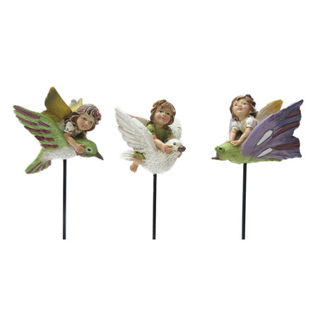 13" Fairy Statue - Fairy Garden Stakes (Set of 3) - Magick Magick.com