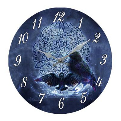 13.25" Wall Clock - Celtic Raven - Magick Magick.com