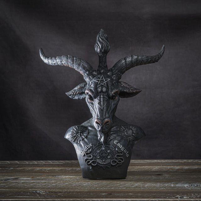 13.5" Baphomet Bust Statue - Magick Magick.com