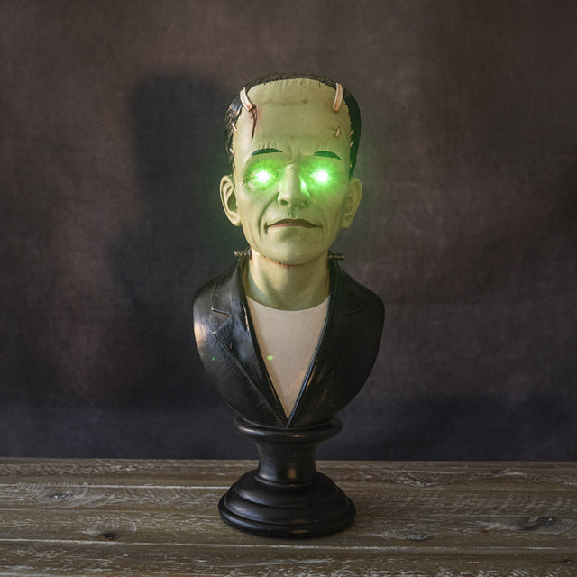 13.75" Frankenstein Bust with LED Lights - Magick Magick.com