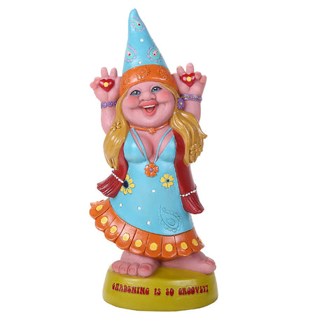 13.75" Gnome Statue - Groovy Lady - Magick Magick.com