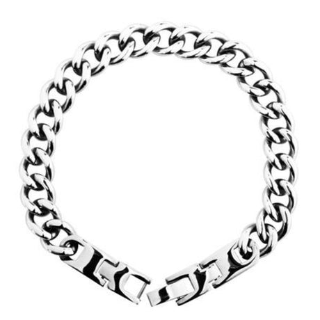 1/4" Curbed Chain Stainless Steel Bracelet - Magick Magick.com