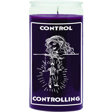14 Day Glass Candle Controlling - Purple - Magick Magick.com