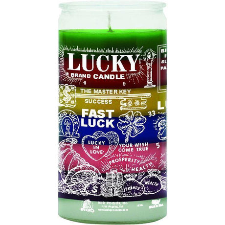 14 Day Glass Candle Fast Luck - 7 Colors - Magick Magick.com