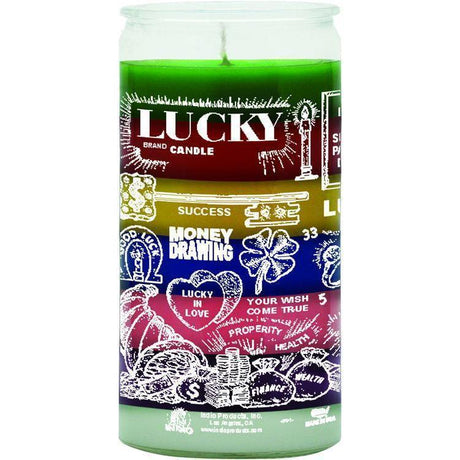 14 Day Glass Candle - Money Drawing - 7 Colors - Magick Magick.com