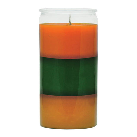 14 Day Glass Candle Plain - 3 Colors - Orange / Green / Gold - Magick Magick.com