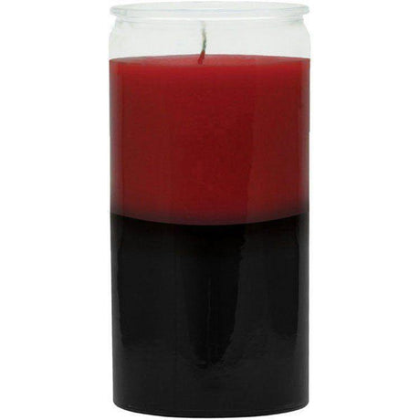 14 Day Glass Candle Plain - Red / Black - Magick Magick.com