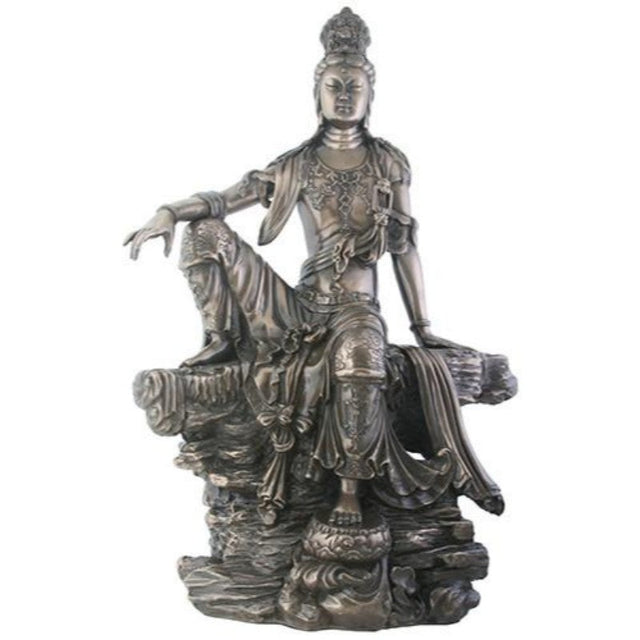 14" Water and Moon Kuan Yin Statue - Magick Magick.com