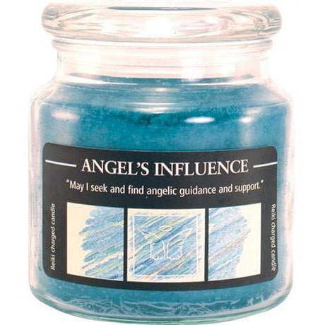 16 oz Reiki Charged Herbal Jar Candle - Angels Influence - Magick Magick.com