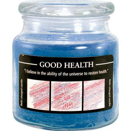 16 oz Reiki Charged Herbal Jar Candle - Good Health - Magick Magick.com