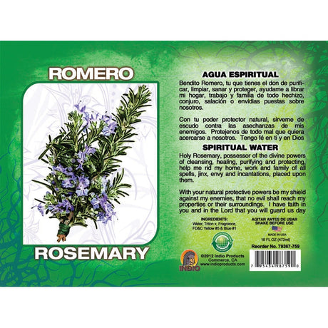 16 oz Spiritual Water Rosemary - Magick Magick.com