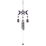 16.5" Triple Moon Wind Chime with Bells - Magick Magick.com