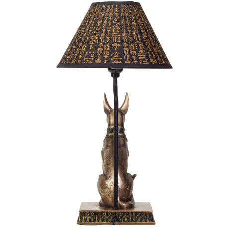 18" Egyptian Bronze Anubis Lamp - Magick Magick.com