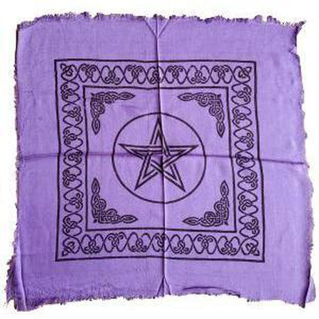 18" Satin Altar Cloth - Pentagram - Magick Magick.com