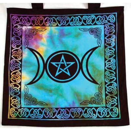 18" x 18" Triple Moon Pentagram Tote Bag - Magick Magick.com