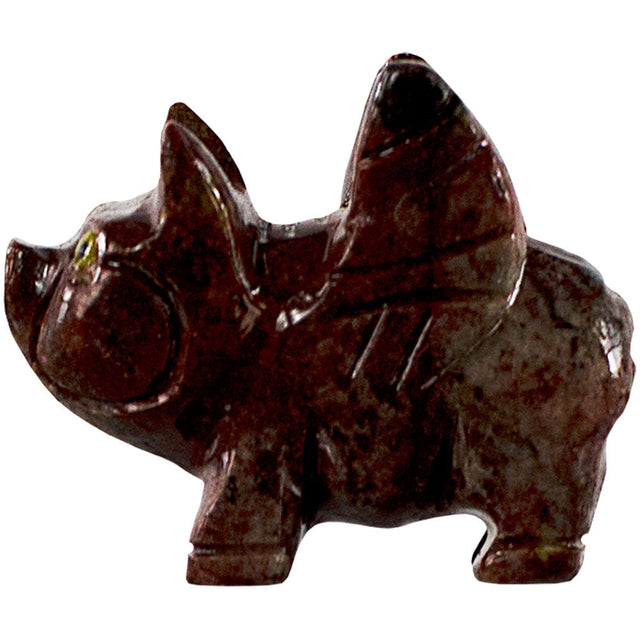 1.25" Dolomite Spirit Animal Carving - Angel Pig - Magick Magick.com