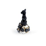 1.5" Miniature Skull Statue - Black Cat - Magick Magick.com