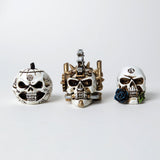 1.5" Miniature Skull Statue - Pumpkin - Magick Magick.com