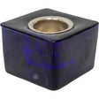 1.75" Glass Taper Candle Holder Cube - Cobalt - Magick Magick.com
