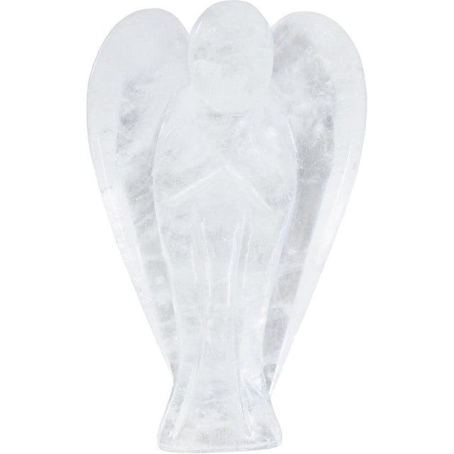 1.75" Stone Carving Figurine Angel - Clear Quartz - Magick Magick.com