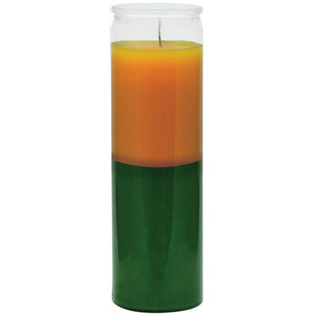 2 Color 7-Day Gold/ Green Jar Candle - Magick Magick.com