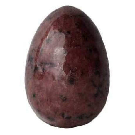 2" Gemstone Carved Egg - Rhodonite - Magick Magick.com
