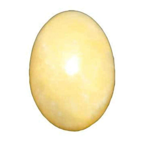 2" Gemstone Carved Egg - Yellow Calcite - Magick Magick.com
