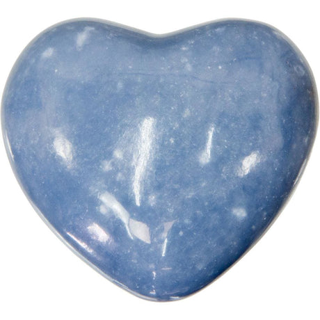 2" Puffed Gemstone Heart - Angelite - Magick Magick.com