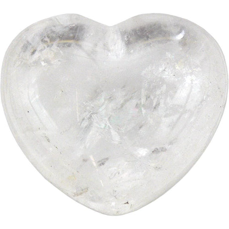 2" Puffed Gemstone Heart - Clear Quartz - Magick Magick.com