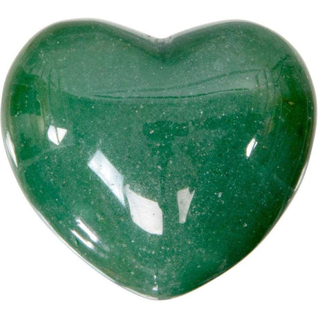 2" Puffed Gemstone Heart - Green Aventurine - Magick Magick.com