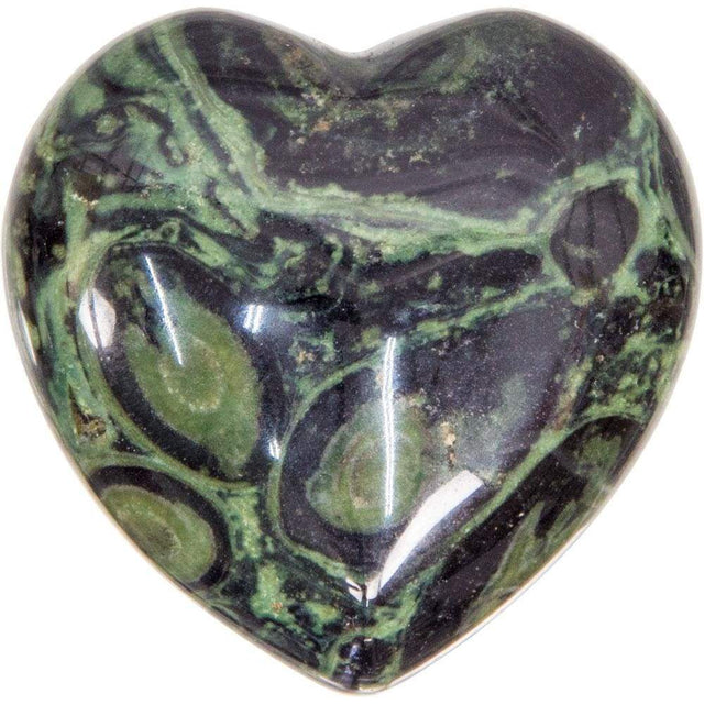 2" Puffed Gemstone Heart - Kambaba Jasper - Magick Magick.com
