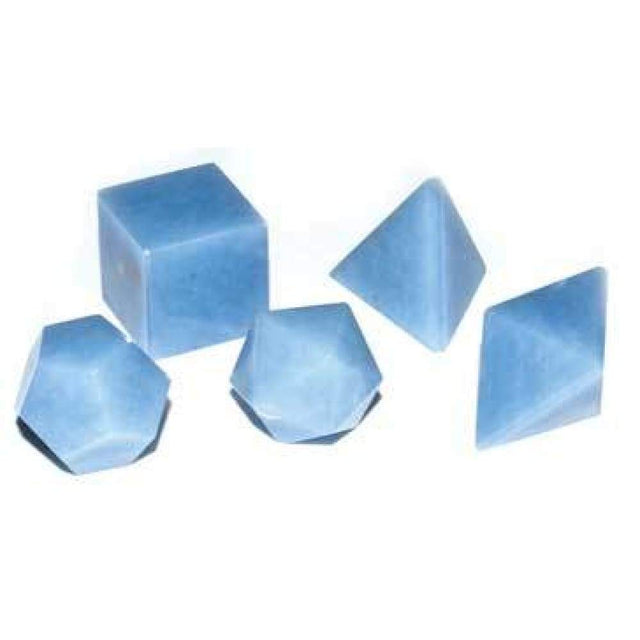 20 mm Angelite Platonic Solids - Magick Magick.com