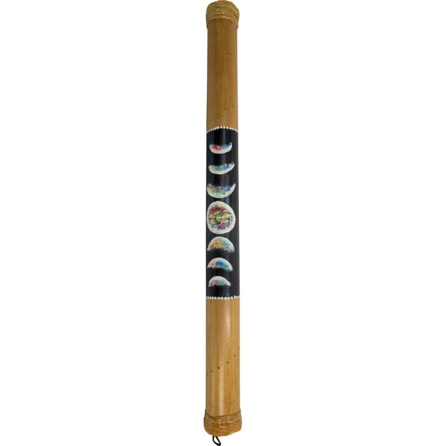 23" Bamboo Rainstick - Moon Phases Painted - Magick Magick.com