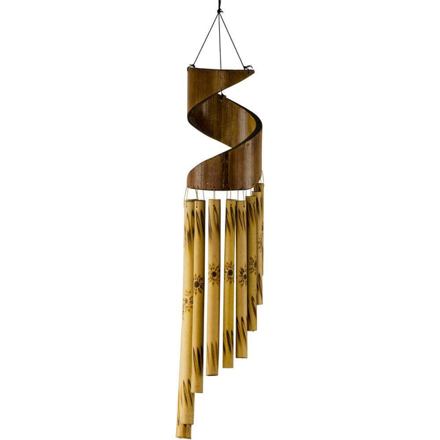 23" Bamboo Wind Chime - Spiral - Magick Magick.com