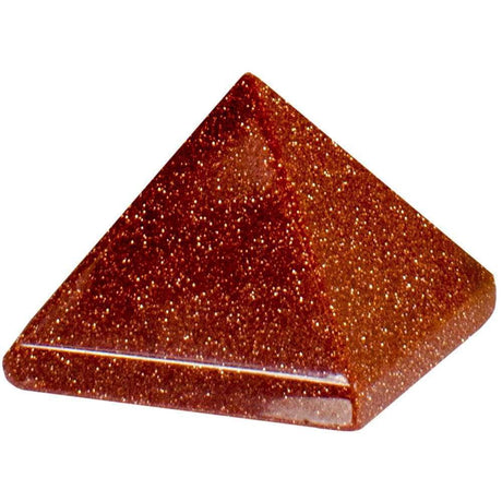 25-35 mm Gemstone Pyramid - Goldstone - Magick Magick.com