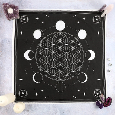 27.5" Altar Cloth - Moon Phase - Magick Magick.com