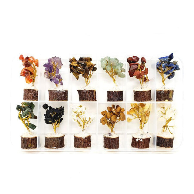 2.5" Gemstone Trees (Pack of 12) - Magick Magick.com