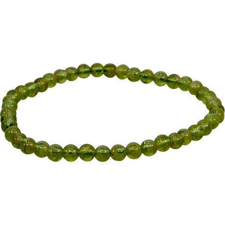 3-4 mm Elastic Bracelet Round Beads - Peridot - Magick Magick.com