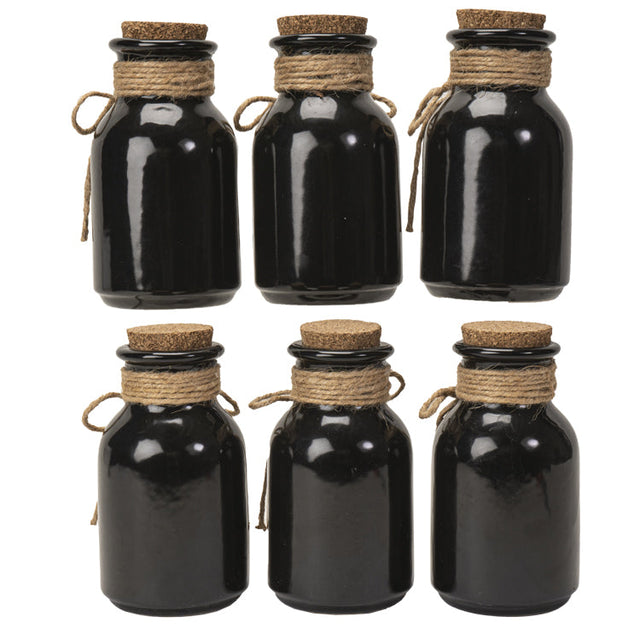 3" Ceramic Bottle - Apothecary (Set of 6) - Magick Magick.com