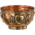 3" Copper Bowl Incense & Charcoal Burner - Triple Moon - Magick Magick.com