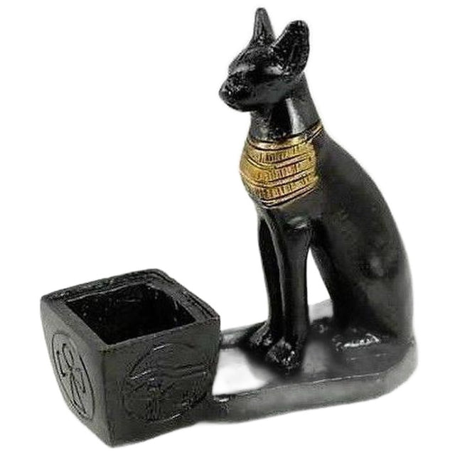 3" Egyptian Bastet Solid Brass Burner - Magick Magick.com