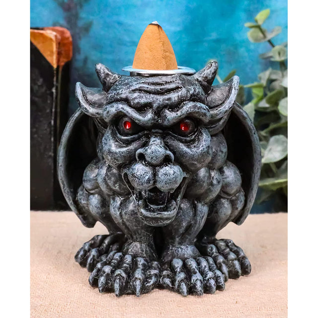 3" Horned Devil Chimera Gargoyle Backflow Incense Burner - Magick Magick.com