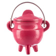 3" Pink Cast Iron Cauldron with Lid - Magick Magick.com