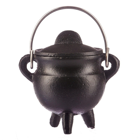 3" Plain Cast Iron Cauldron with Lid - Magick Magick.com