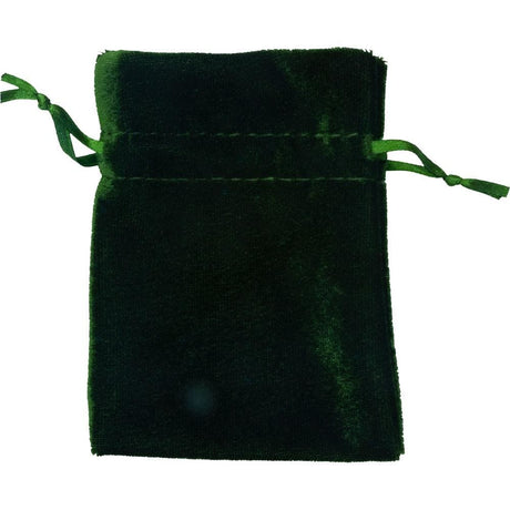 3" x 4" Unlined Velvet Bag - Moss - Magick Magick.com