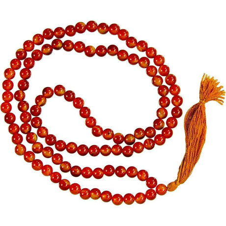 34" Mala Prayer Beads - Carnelian - Magick Magick.com