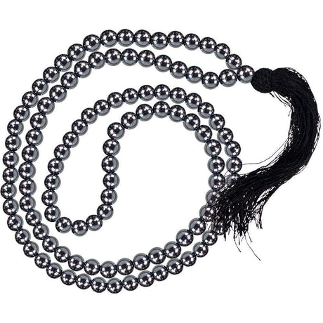 34" Mala Prayer Beads - Hematite - Magick Magick.com